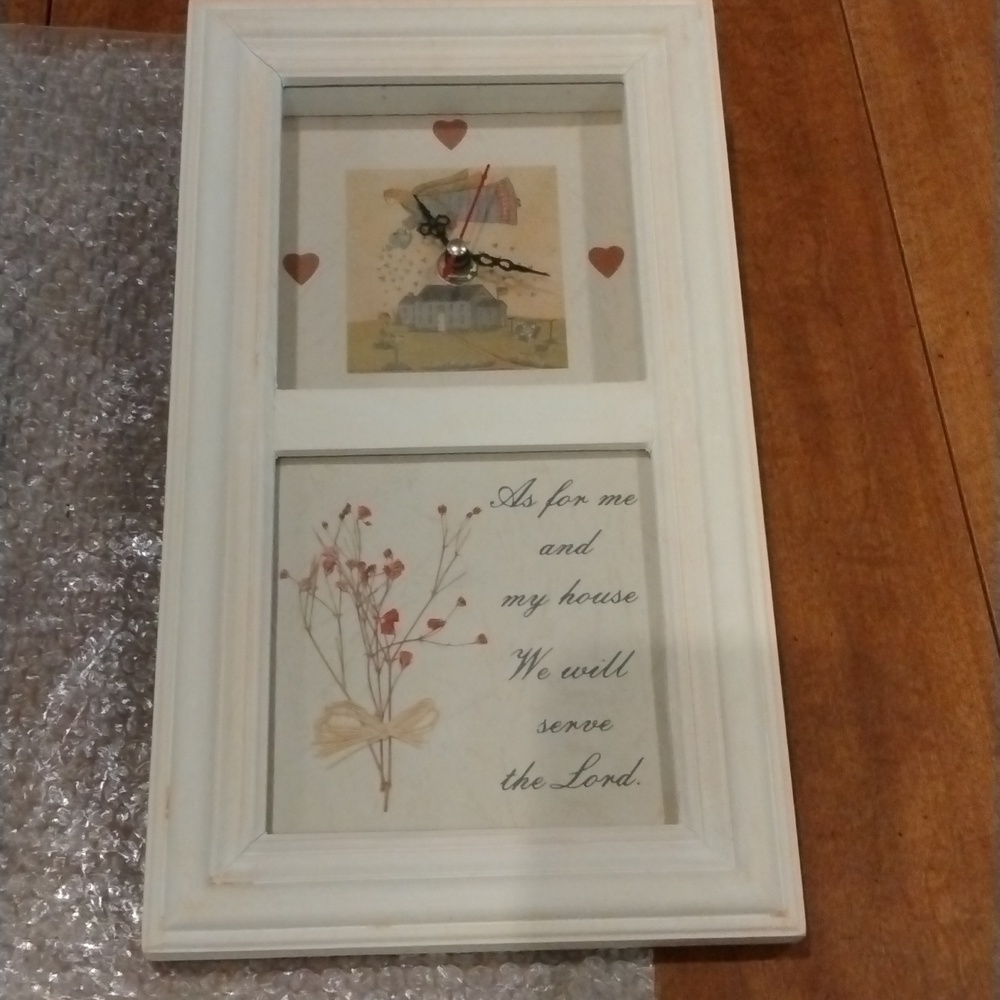 Charming Cream Wall Clock with Heart Details